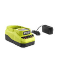 RYOBI 18V battery charger with LED indicators, designed for Heavy Duty 18V Cordless Drill Impact Driver Combo Kit.