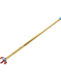 Heavy Duty Smoke Detector Removal Tool With 16 Foot Telescoping Pole, golden length with red gripping tips for easy smoke alarm retrieval.