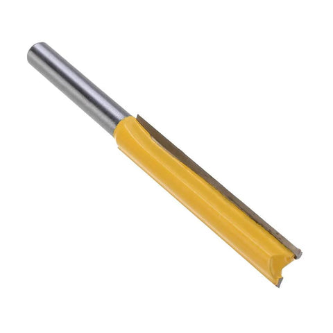 Two Piece Extra Long Straight Router Bit Set With One Quarter Inch Shank, Double Flute Grooving Bits For Trimming And Milling, Pro Grade Steel