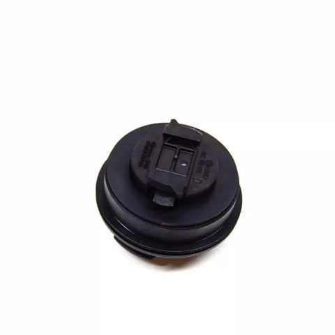 OEM Engine Oil Filler Cap Replacement For Audi And Volkswagen Models Including A3 A4 A5 A6 A8 Q3 Q5 Q7 Beetle Eos Golf Jetta Passat Phaeton Polo Scirocco Tiguan Touran Transporter With Part Numbers 06C103485P And 03C103485A - Top View