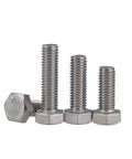 Heavy Duty Titanium Gr2 Hex Head Cap Screws DIN933 Metric Fasteners in various lengths ideal for custom auto and boat builds.