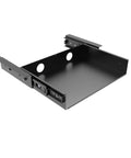 Level Up Your Desk Space With This Smooth Glide Under Desk Storage Shelf Featuring Built In Cable Management Tray visible, black, sliding organizer.