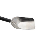 Close-up of Go To Workhorse Garden Hand Shovel Trowel with stainless steel blade and black handle, designed for multipurpose gardening.