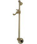 24 Inch Shower Slide Bar In Polished Brass With Adjustable Holder And Wall Mount Designer Trimscape Showerscape Style For Easy Temperature Control And Slick Bath Upgrade