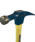 Electrician's Straight-Claw Hammer 18 Ounce Workhorse with Fiberglass Handle, showing head and extra-long neck design.