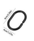 12 Pack Durable Plastic C Shape Shower Curtain Rings With Smooth Glide For Easy Hanging And Quiet Operation In Humid Bathrooms