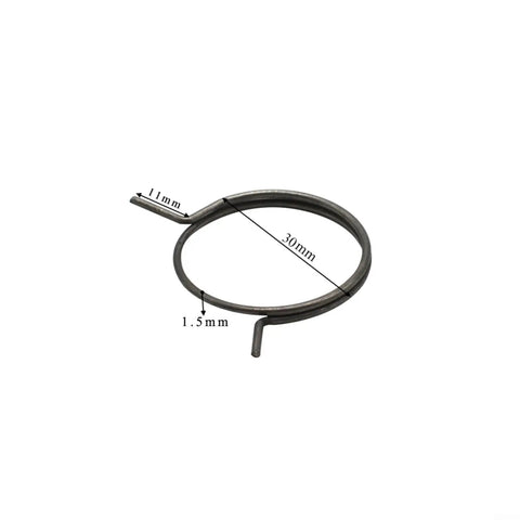 5 Pack Door Handle Spring Replacement Kit For Car Doors showing black torsion coil spring with dimensions 1.5mm x 30mm x 11mm.