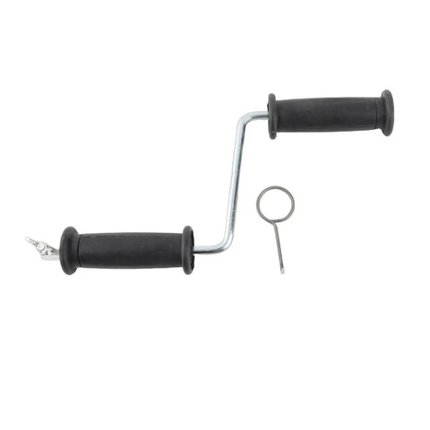 Bad To The Bone Manganese Steel Drill Powered Snake Auger handle with rubber grips and metal clip for easy use.