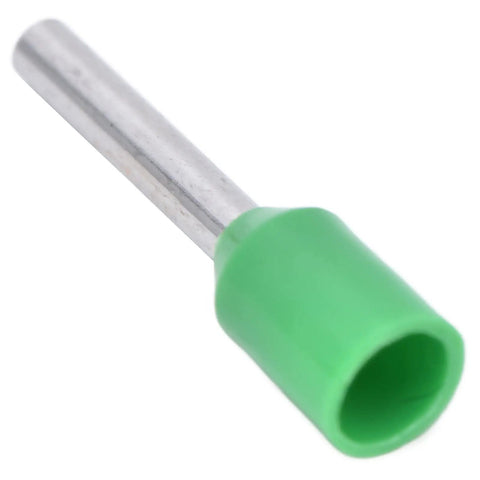 A Sweet 1000 Piece Insulated Ferrule Kit Crimp Terminals For Stranded Wire Copper Cord End Connectors With Heat Resistance And Electrical Pin Terminals Perfect For Auto And Industrial Wiring Projects To Keep Things Secure green insulated ferrule close-up