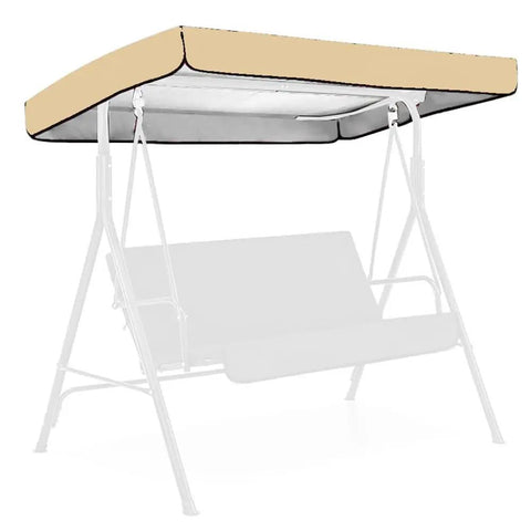 Durable Waterproof Replacement Canopy Top For Outdoor Porch Swing 75 By 47 By 9 Inches Beige Sun Shield Awning Cover