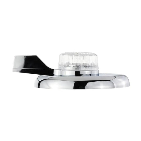 Heavy Duty Single Handle Trim Kit Slick Chrome Finish Top Shelf Design For Mixet Tub Shower Valves Features Five Point Five Inch Faceplate side view