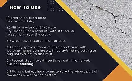 How to use Top Rated Stained Concrete Crack Filler For Driveway Patio Pool Deck Walkway Restoration Water Activated Heavy Duty Patch Mix In Mocha Brown Shade.