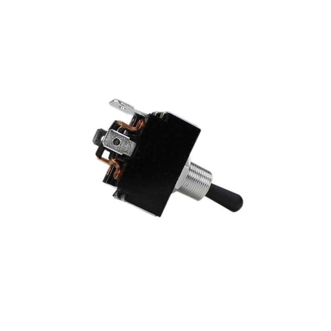 Replacement operating switch for electric tongue jack, black switch with threaded bushing and spade terminals