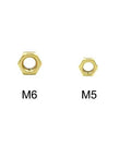 195 Piece Brass Hex Nut Set M2 To M10 Coarse Thread DIN 934 Assortment Kit For Electronics in size order from M2 to M10