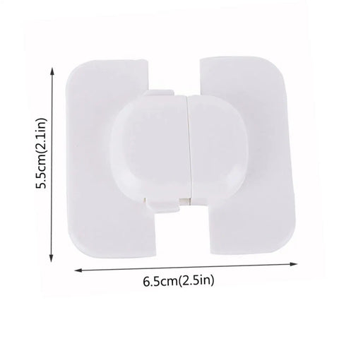 Six Pack Easy Install Kid Safe Locks For Cabinets Drawers And Refrigerators White Durable Latches 6.5cm x 5.5cm