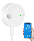 2 Pack Dope Smart Human Presence Motion Sensor With Tuya Smart Life App Control 24G Millimeter Radar Detector shown with app