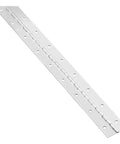 Heavy Duty Stainless Steel Continuous Hinge With Rock Solid Friction Pin For Hassle Free Surface Mount Install Cut To Size For Barns Gates Doors Built Like A Tank Corrosion Resistant For All Day Reliability, showing flat surface mounting holes.