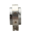 Side view of 2.25 Inch Self Aligning V Band Clamp Kit with 2.25 Inch Stainless V Band Clamp and CNC Billet Mild Steel Flanges