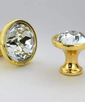 50 Piece Gold Crystal Glass Cabinet Knobs 34Mm Drawer Pulls For Kitchen Cupboards Hardware showing gold and crystal designs.