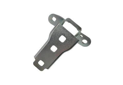 Premium Door Hinge Lower And Upper Set For Front Left Driver Side No Stress Swap, steel construction, side view of hinge.