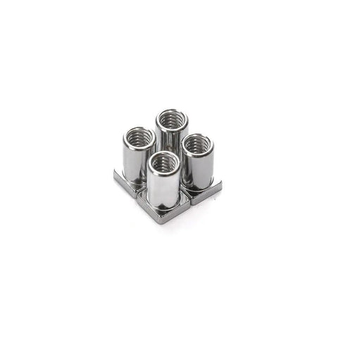 7/32 Inch Drum Swivel Nuts 12 Pack Replacement Parts for Lug Casing - Precision Fit Tension Rod Inserts for Snare, Tom, and Bass Drums - Durable Percussion Accessory for Tight, Secure Tuning, four chrome drum swivel nuts