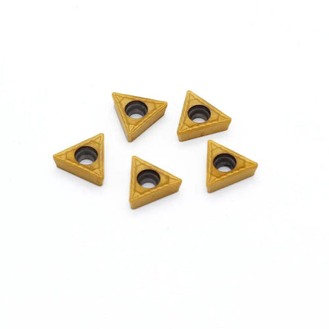Carbide Turning Inserts for CNC Lathe TCMT090204 Three Thirty Seconds Thick One Sixty Fourth Radius Seven Degree Relief Tin Coated