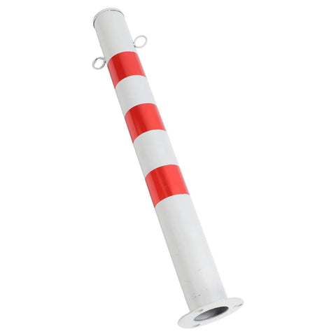 Heavy Duty Cold Rolled Steel Traffic Delineator Posts With Rock Solid Base And High Visibility Red White Stripes For Street Parking Lot Barriers That Are Dang Tough And Built Different