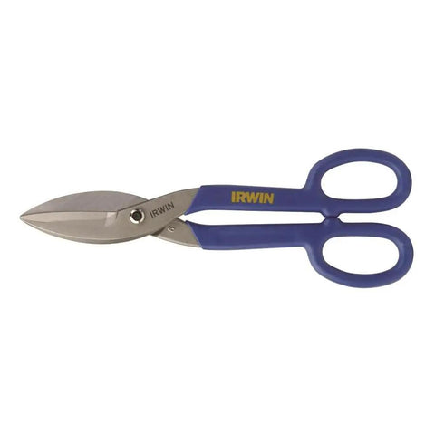 12-3/4 Inch Flat Tin Snips For Quick, Clean Cuts Through 20 Gauge Cold-Roll Steel And 22 Gauge Stainless, Flat Blade Delivers Straight Lines And Wide Curves, Precision Ground Edges, Drop-Forged Hot Steel Blades For Durability