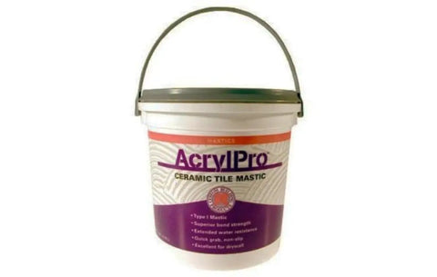 Easy To Use Acrylic Ceramic Tile Mastic Adhesive One Gallon For Pro Grade Floor Tile Bonding Quick Set And Strong Hold On 8 By 8 Ceramic Tiles A Workhorse For Home Reno Projects
