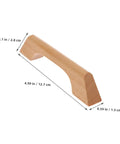 Solid Wood Cabinet Pull Handles Set With Screws Six Pack Wood Drawer Handles for Kitchen Cabinets, light brown, size dimensions