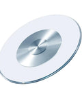 Top angle of 40 Inch Rotating Lazy Susan Turntable Made From Tempered Glass, Heavy Duty Round Serving Tray For Hotels And Restaurants
