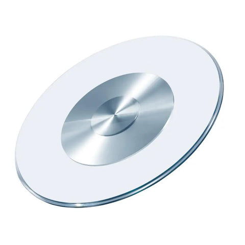 Top angle of 40 Inch Rotating Lazy Susan Turntable Made From Tempered Glass, Heavy Duty Round Serving Tray For Hotels And Restaurants