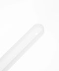 Close-up of white plastic one-piece track, part of the 2-Set White Plastic Drawer Slides With Push To Open For TV Cabinet And Kitchen Cabinets.