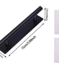 Self Stick Push Pull Cabinet Handles Hidden Pulls Instant Install Cabinets Doors Wardrobes And Drawers Plastic No Drill Required Corrosion Resistant Smooth Feel Easy Peel And Stick Adhesive Rounded Ergonomic Design Black, 15cm black handle