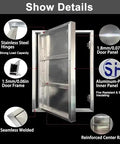 Top Shelf Aluminum Alloy Hidden Access Panel 33X41 Inch Fire Rated Waterproof Inspection Hatch showing detailed interior construction.