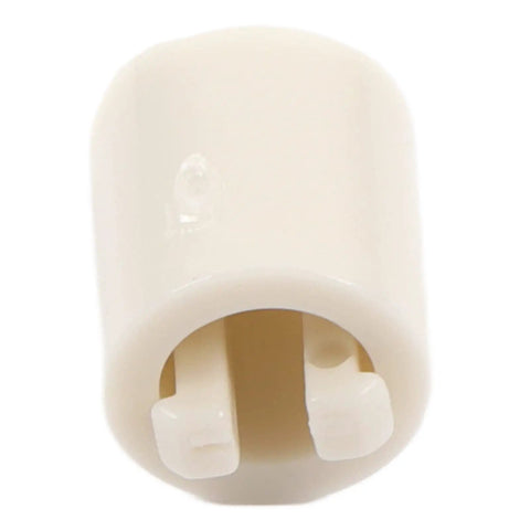 Close-up view of a plastic needle protector cap, part of the 25 Piece Needle Protector Caps For LK150 And GK370 Knitting Machines