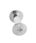 Badass Stainless Steel M4 Binding Posts And Flat Round Head Rivet Studs Barrel Screws showing clean flat top for projects.