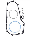 Heavy Duty Motorcycle Engine Clutch Primary Cover Gasket 60547-06 Straight Shot Replacement for Harley Davidson, detailed view with seals.