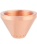Premium Copper Plasma Cup Cap 220976 For Thermal Dynamics Cutting Torch Consumables, conical copper design with multiple holes.
