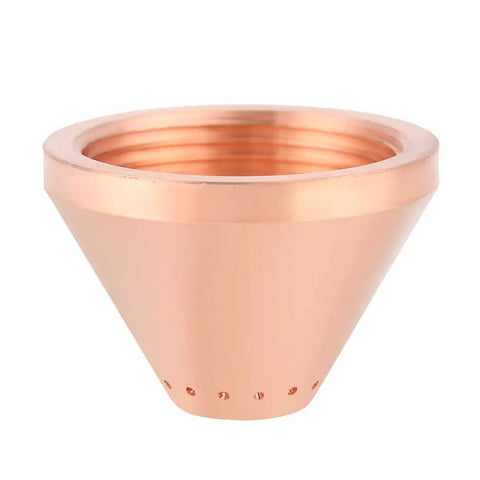 Premium Copper Plasma Cup Cap 220976 For Thermal Dynamics Cutting Torch Consumables, conical copper design with multiple holes.