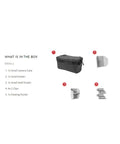 Image showing components in the Small Camera Cube V2 For Custom Organization And Protection With Weatherproof Shell Foam Sub Lining And FlexFold Dividers A Gear Ready Camera Bag Insert That Fits Travel And Outdoor Bags package.