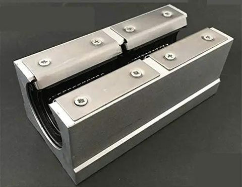 Heavy Duty Aluminum Block Linear Motion Ball Bearing Slide for SBR Linear Guide Rails 1Pc showing top view with screws visible