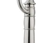 Georgian Vessel Sink Faucet With Optional Cover Plate, Brushed Nickel Finish, Single-Handle Deck Mount, side view of faucet
