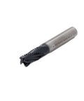 Roughing end mill, HSS square-nose, 4-flute, 3/8 in shank, 3/4 in flute length for milling metal