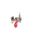 Heavy Duty Stainless Steel Quick Release Toggle Clamp With Ergonomic Plastic Handle, secured position for use in welding tasks.