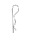 Zinc-plated hitch clip from Clevis Pin and Cotter Pin Assortment Kit with zinc plated hitch clips for trailers lawn mowers and trucks includes multiple sizes