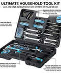 148 Piece General Household Hand Tool Kit With Portable Toolbox For Home, Office And Workshop Repairs, DIY Projects, Blue