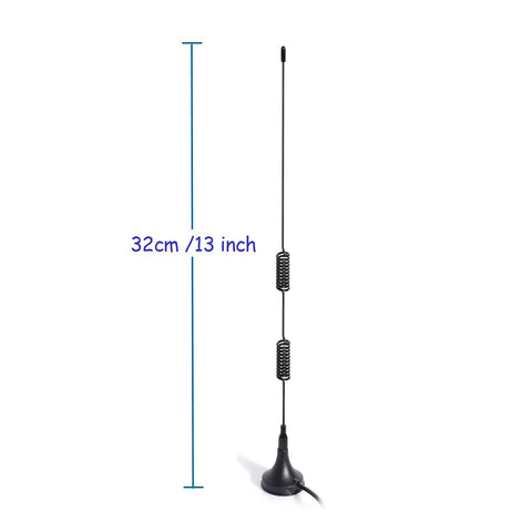 Rad Dual Band Ham Radio Antenna With Magnetic Base For VHF UHF 136-174MHz And 400-470MHz, 8dBi Omni Directional Gain, 32cm tall