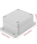 Weatherproof Electrical Junction Box 89x59x35mm IP65 Fire Retardant Enclosure, shows dimensions for indoor and outdoor use.