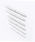 Two Piece Set Of Pro Drawing Stumps For Sketching And Blending, Paper Stumps For Graphite And Pastel in various sizes on white background.